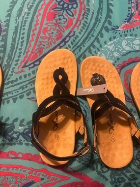 Comfort Foam Sandals with Black Straps